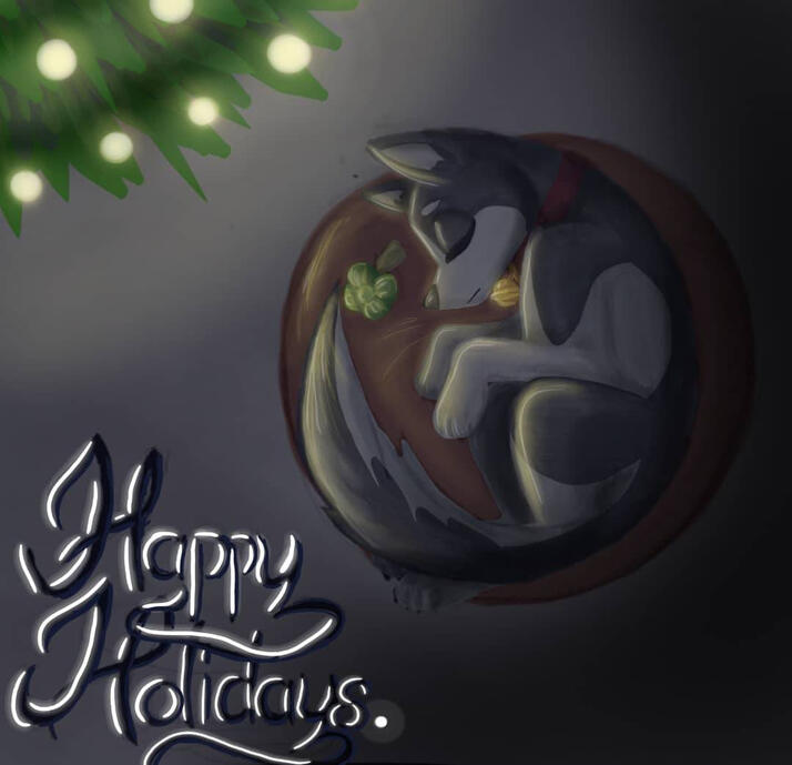 Husky Christmas Card